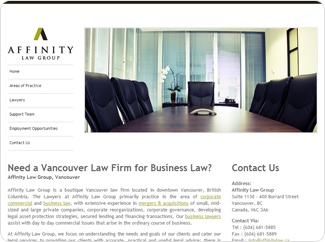 Example website for law firm